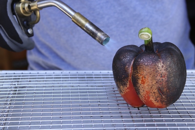 Char Peppers & Tomatoes to Remove Skin Easily